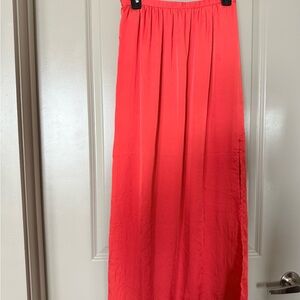 Express Orange Maxi A-Line Skirt